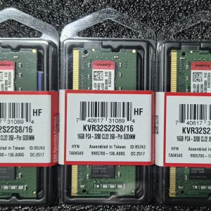 Оперативна памʼять Kingston SODIMM DDR4-3200 16384 MB PC4-25600 (KVR32S22S8/16)